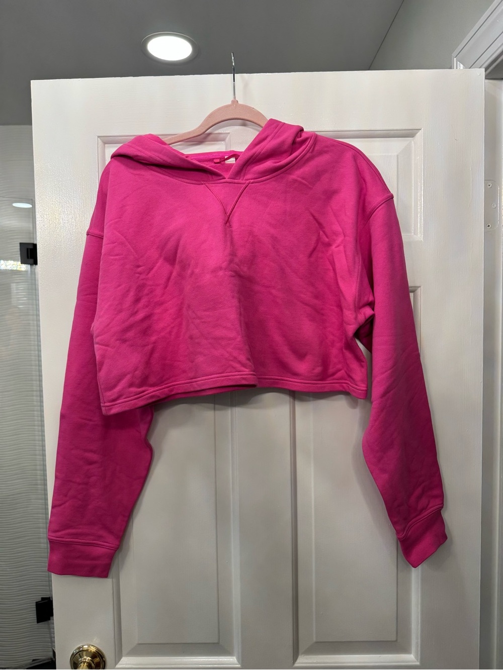 lululemon sonic pink cropped all yours hoodie